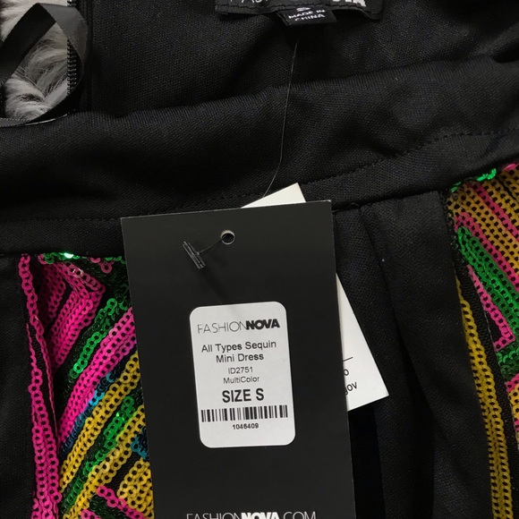 Fashion Nova open back halter sequin mini dress - Picture 5 of 9